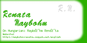 renata maybohm business card